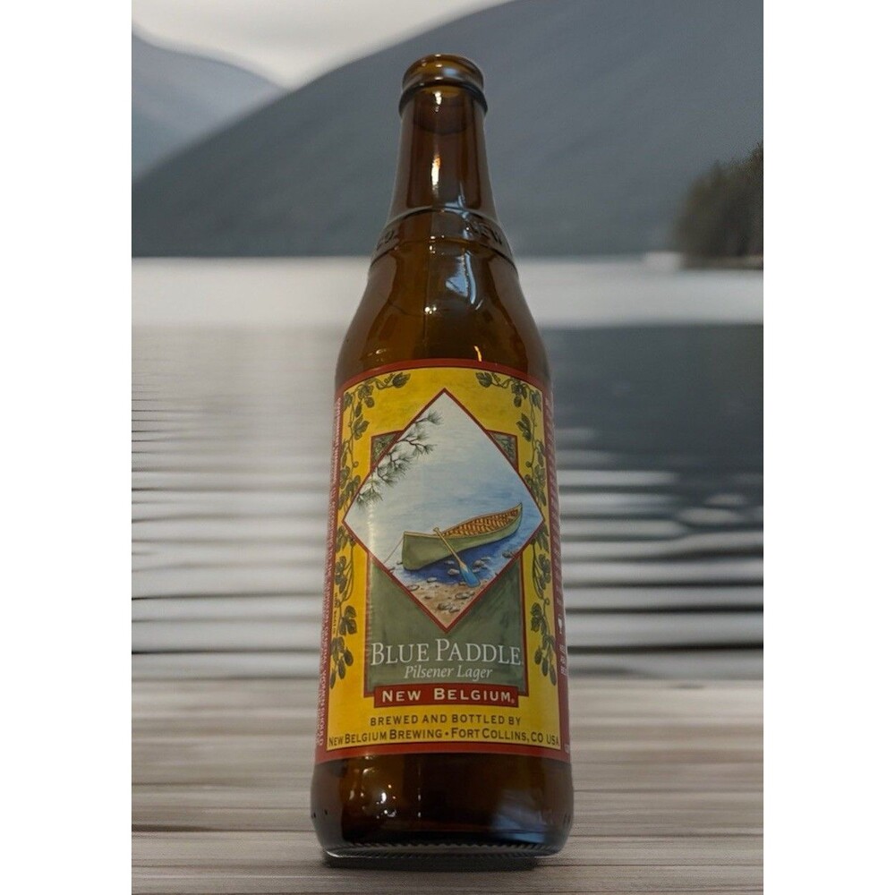 Original New Belgium Blue Paddle Pilsener Beer Bottle Ft Collins CO 2009